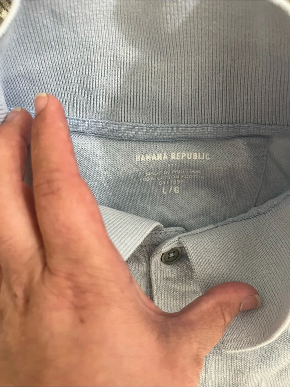 Banana Republic Pale Blue Polo Shirt